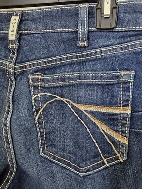 Ariat Dark Blue Womens Embroidered Pocket Jeans